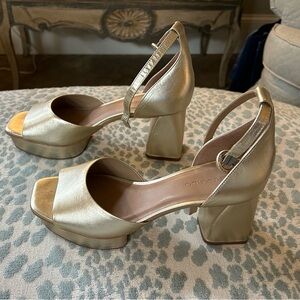 Bernardo Gold Women's Platform Heels
